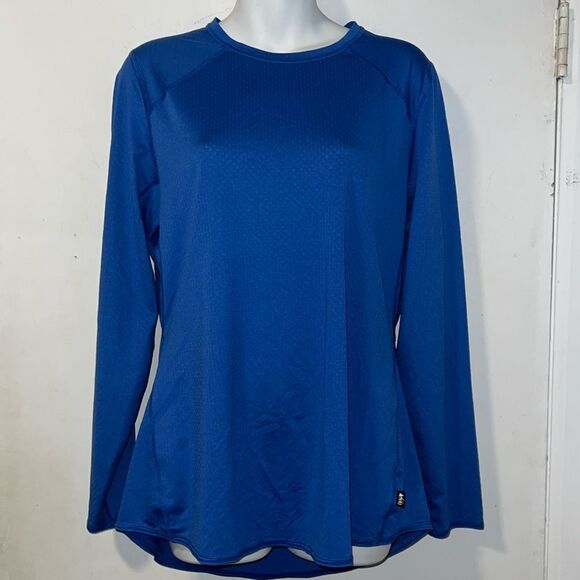REI Blue Midweight Base layer Crew Neck Long Sleeve Top-L - Picture 1 of 7
